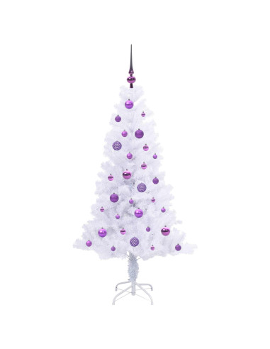 Albero di Natale artificiale Bianco 150 cm PVC e Acciaio