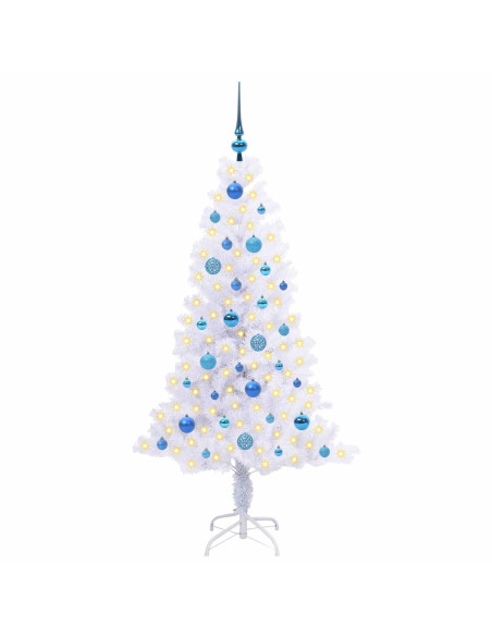 Albero di Natale artificiale Bianco 150 cm PVC e Acciaio