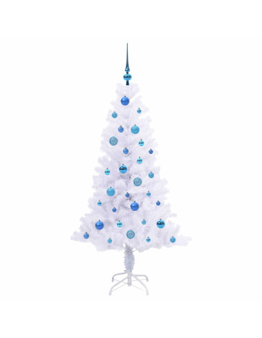 Albero di Natale artificiale Bianco 150 cm PVC e Acciaio