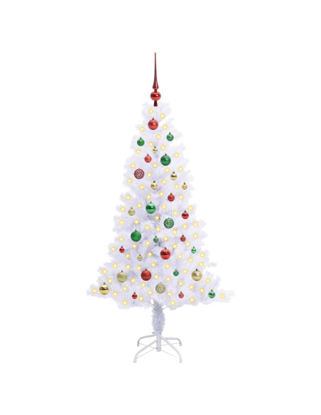 Albero di Natale artificiale Bianco 150 cm PVC e Acciaio