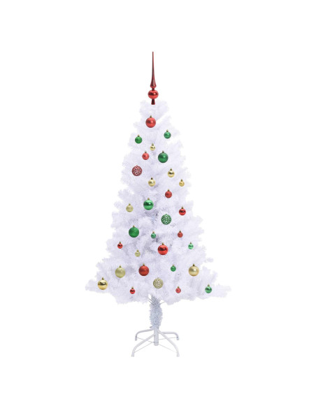 Albero di Natale artificiale Bianco 150 cm PVC e Acciaio