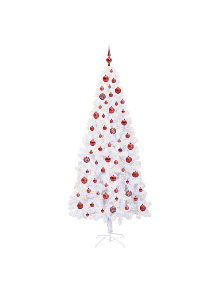 Albero di Natale artificiale Bianco 180 cm PVC e Acciaio