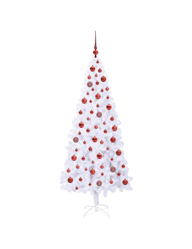 Albero di Natale artificiale Bianco 180 cm PVC e Acciaio