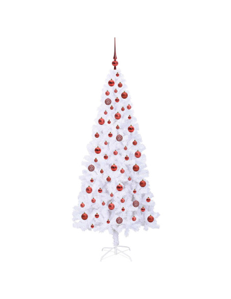 Albero di Natale artificiale Bianco 180 cm PVC e Acciaio