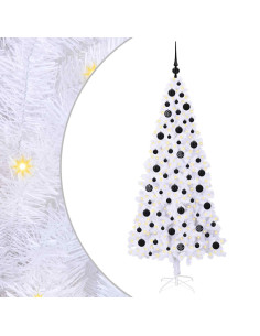 Albero di Natale artificiale Bianco 180 cm PVC e Acciaio 2