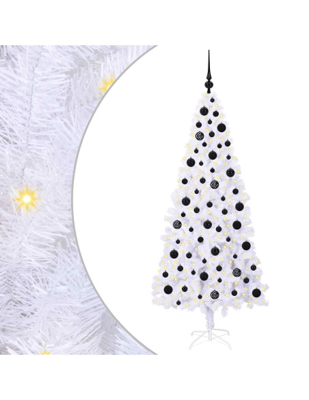 Albero di Natale artificiale Bianco 180 cm PVC e Acciaio