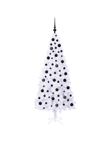 Albero di Natale artificiale Bianco 180 cm PVC e Acciaio