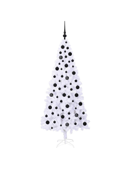 Albero di Natale artificiale Bianco 180 cm PVC e Acciaio