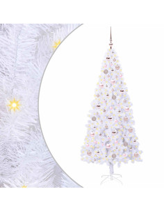 Albero di Natale artificiale Bianco 180 cm PVC e Acciaio 2