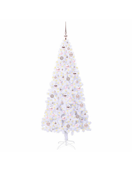 Albero di Natale artificiale Bianco 180 cm PVC e Acciaio