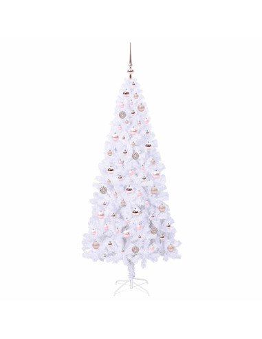 Albero di Natale artificiale Bianco 180 cm PVC e Acciaio