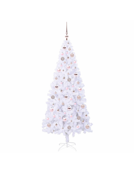 Albero di Natale artificiale Bianco 180 cm PVC e Acciaio