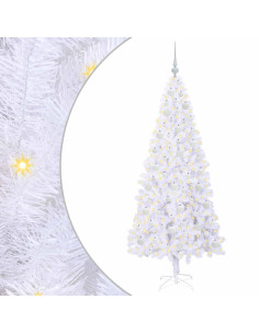 Albero di Natale artificiale Bianco 180 cm PVC e Acciaio 2