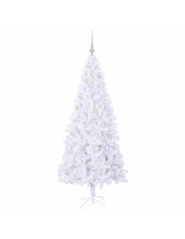 Albero di Natale artificiale Bianco 180 cm PVC e Acciaio