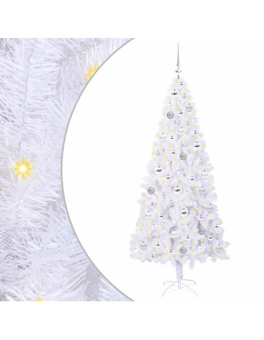 Albero di Natale artificiale Bianco 180 cm PVC e Acciaio