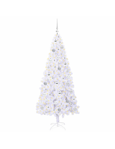 Albero di Natale artificiale Bianco 180 cm PVC e Acciaio