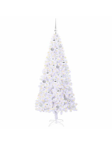 Albero di Natale artificiale Bianco 180 cm PVC e Acciaio