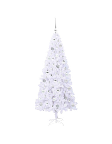 Albero di Natale artificiale Bianco 180 cm PVC e Acciaio