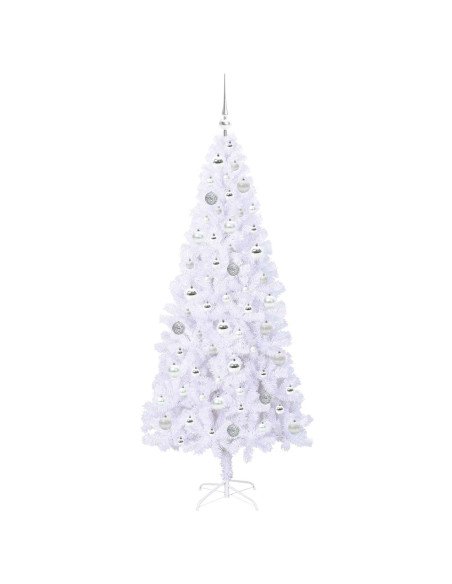 Albero di Natale artificiale Bianco 180 cm PVC e Acciaio