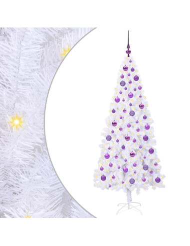 Albero di Natale artificiale Bianco 180 cm PVC e Acciaio