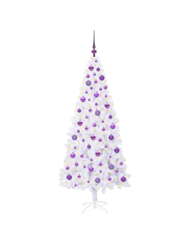 Albero di Natale artificiale Bianco 180 cm PVC e Acciaio