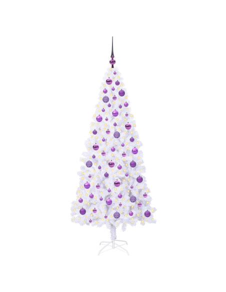Albero di Natale artificiale Bianco 180 cm PVC e Acciaio