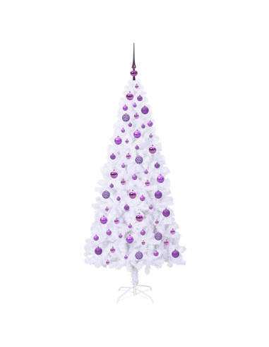 Albero di Natale artificiale Bianco 180 cm PVC e Acciaio