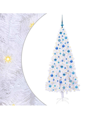 Albero di Natale artificiale Bianco 180 cm PVC e Acciaio