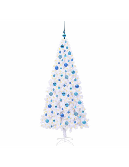 Albero di Natale artificiale Bianco 180 cm PVC e Acciaio