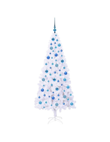 Albero di Natale artificiale Bianco 180 cm PVC e Acciaio