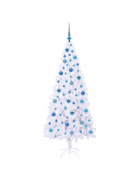 Albero di Natale artificiale Bianco 180 cm PVC e Acciaio