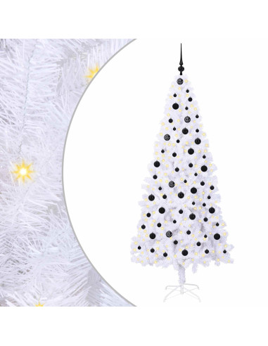 Albero di Natale artificiale Bianco 210 cm PVC e Acciaio