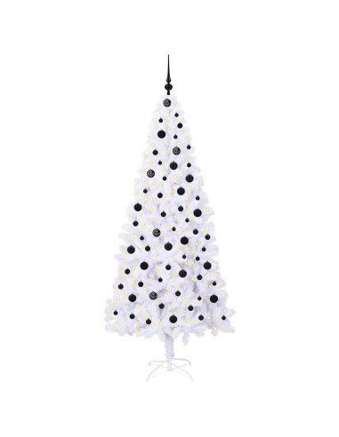 Albero di Natale artificiale Bianco 210 cm PVC e Acciaio