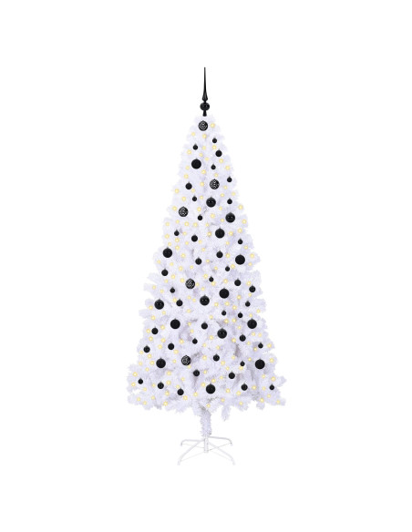 Albero di Natale artificiale Bianco 210 cm PVC e Acciaio