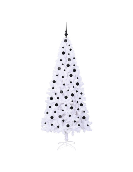Albero di Natale artificiale Bianco 210 cm PVC e Acciaio