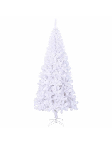 Albero di Natale artificiale Bianco 210 cm PVC e Acciaio