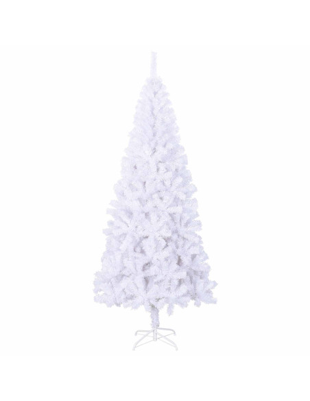 Albero di Natale artificiale Bianco 210 cm PVC e Acciaio