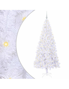 Albero di Natale artificiale Bianco 210 cm PVC e Acciaio 2