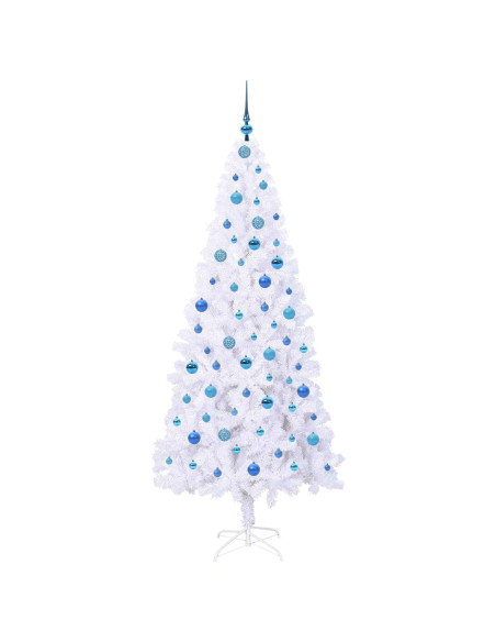 Albero di Natale artificiale Bianco 210 cm PVC e Acciaio