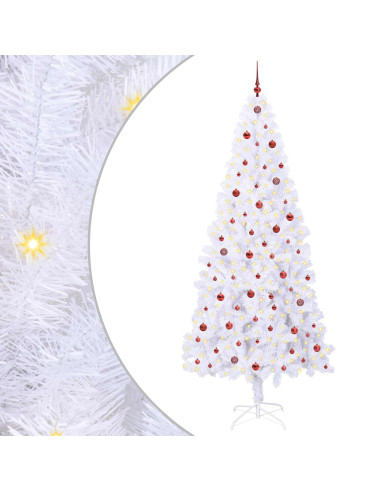 Albero di Natale artificiale Bianco 240 cm PVC e Acciaio