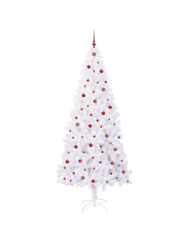 Albero di Natale artificiale Bianco 240 cm PVC e Acciaio