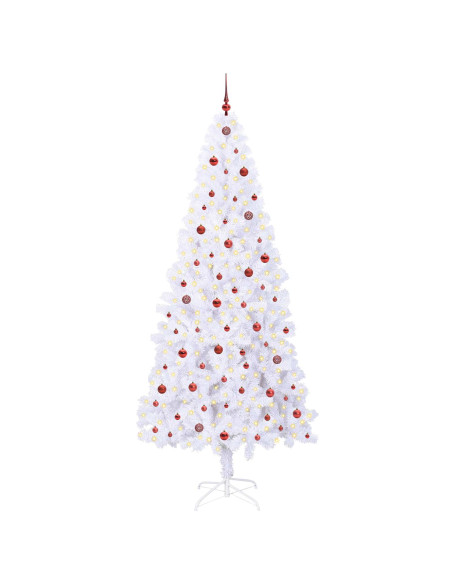 Albero di Natale artificiale Bianco 240 cm PVC e Acciaio