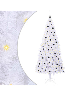Albero di Natale artificiale Bianco 240 cm PVC e Acciaio 2