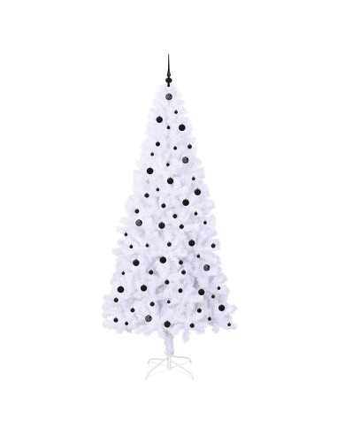 Albero di Natale artificiale Bianco 240 cm PVC e Acciaio