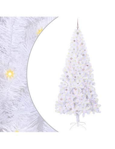 Albero di Natale artificiale Bianco 240 cm PVC e Acciaio
