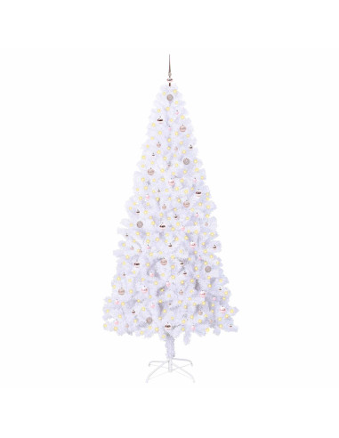 Albero di Natale artificiale Bianco 240 cm PVC e Acciaio