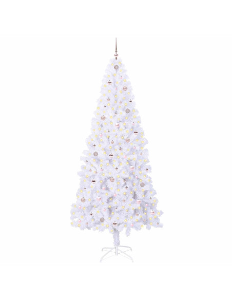 Albero di Natale artificiale Bianco 240 cm PVC e Acciaio