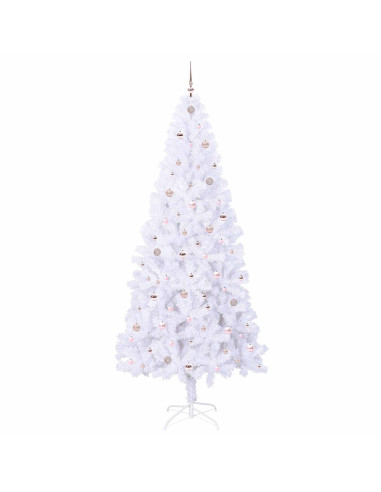 Albero di Natale artificiale Bianco 240 cm PVC e Acciaio