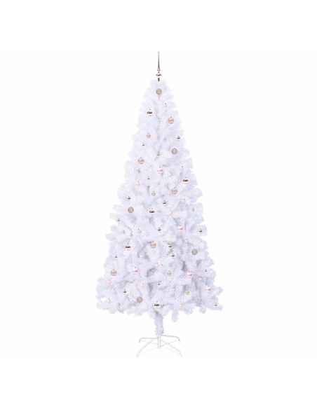 Albero di Natale artificiale Bianco 240 cm PVC e Acciaio