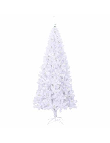 Albero di Natale artificiale Bianco 240 cm PVC e Acciaio